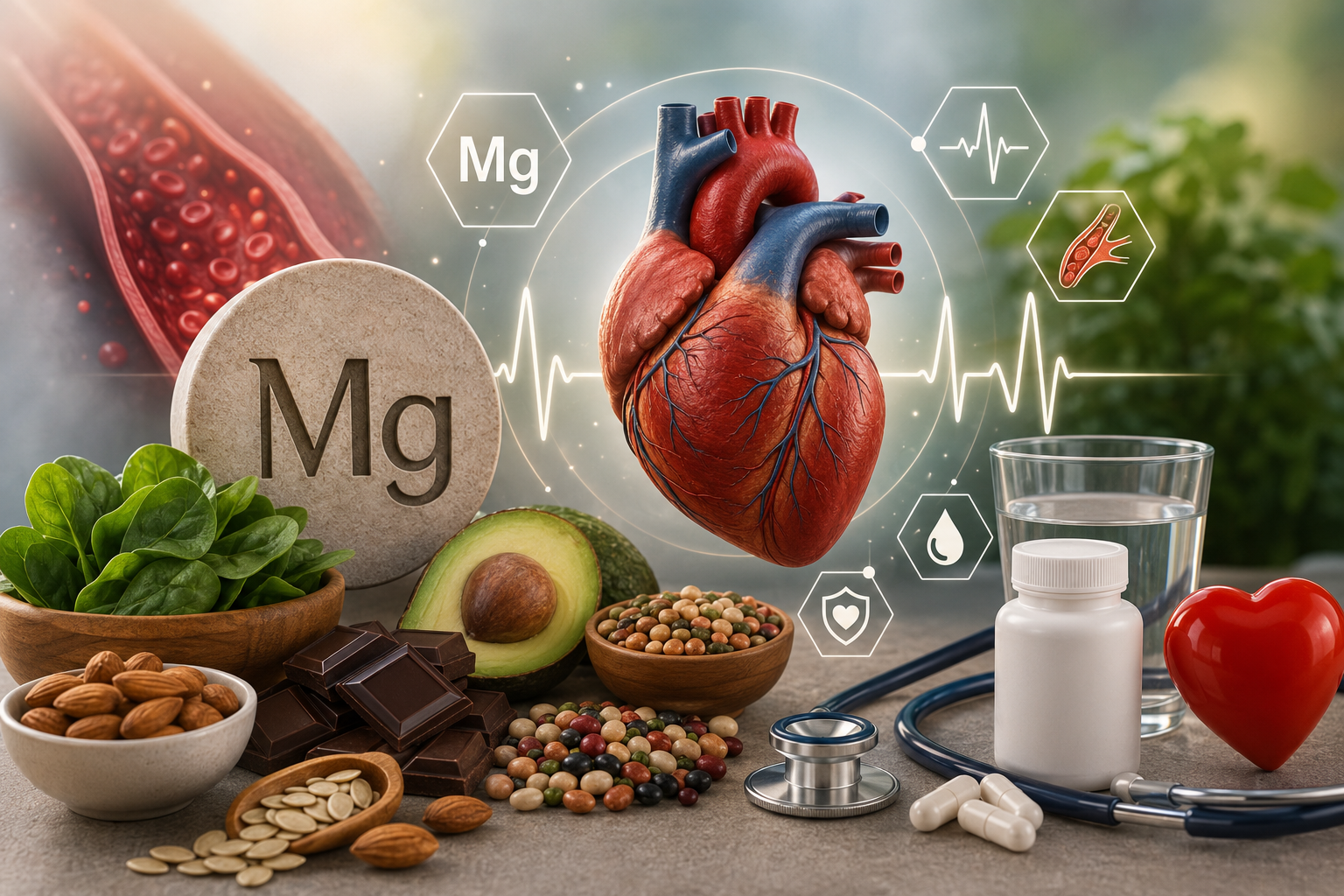 Magnezyum, vücudumuzda yüzlerce biyokimyasal reaksiyonda görev alan temel minerallerden biridir. Kasların kasılması, sinir iletimi, enerji üretimi, damar gevşemesi, kan şekeri dengesi ve kalp ritminin düzenlenmesi gibi birçok süreçte rol oynar. Bu nedenle magnezyum yalnızca “kas krampları için kullanılan bir takviye” olarak görülmemelidir; kalp ve damar sağlığı açısından da önemli bir mineraldir.